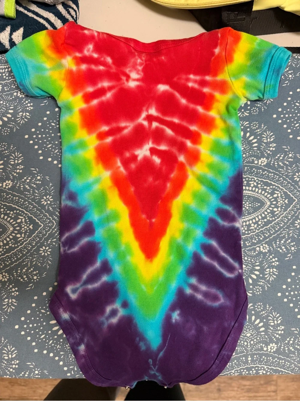 Vibrant Tie-Dye Rainbow Baby Onesie